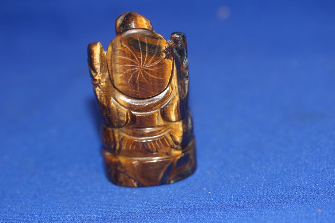 Tiger Eye Small Elephant Statue - 3