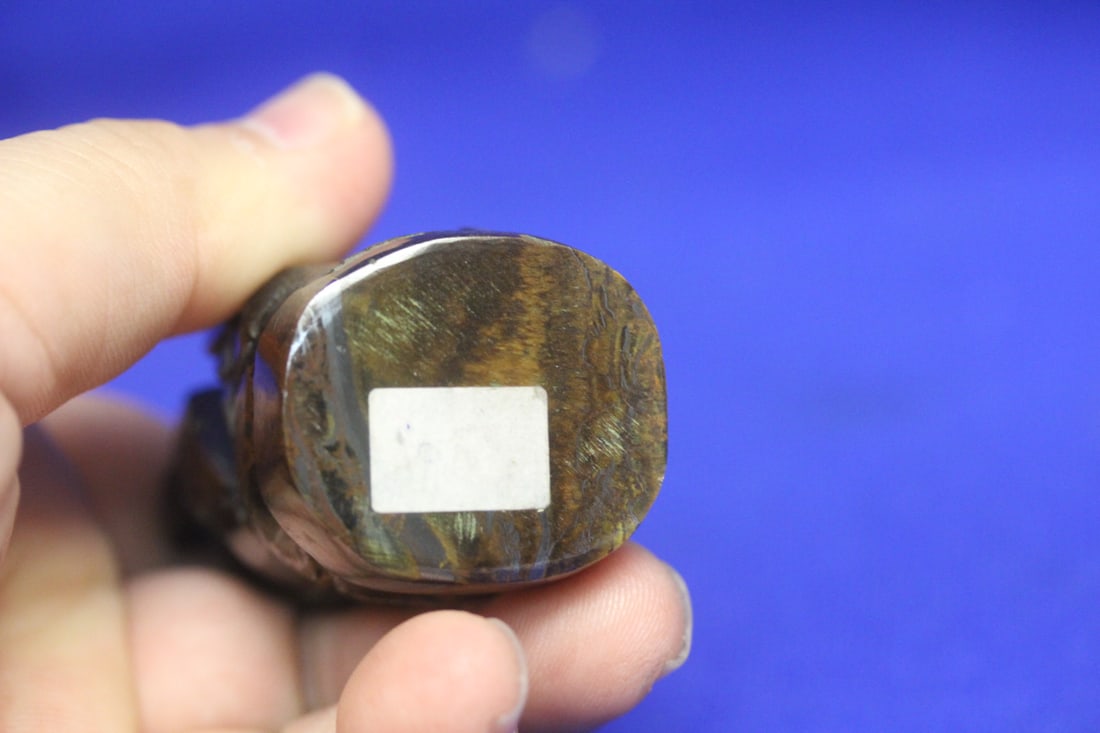 Tiger Eye Small Elephant Statue - 6