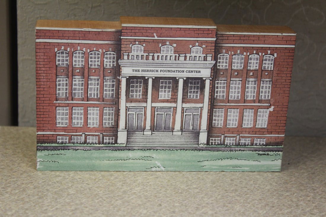 Just Around the Block Woodcut: 5 3/4" across