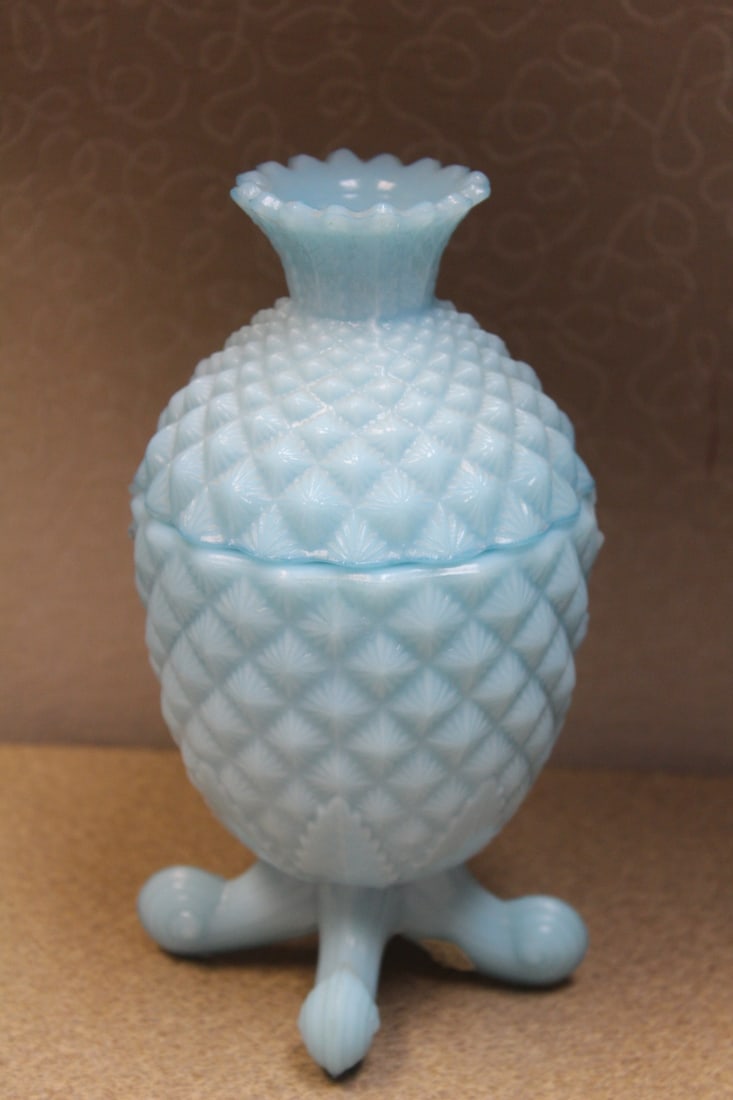 Covered Glass Dish - 4