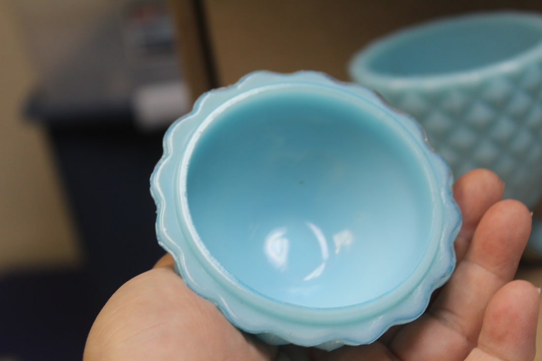 Covered Glass Dish - 6