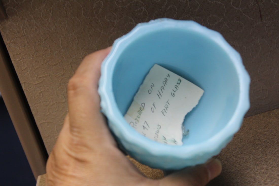 Covered Glass Dish - 7