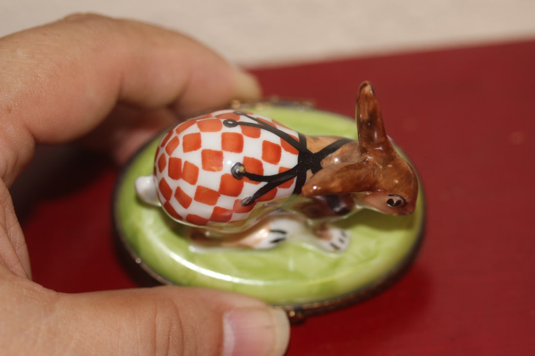Limoges Rabbit Trinket Box - 3