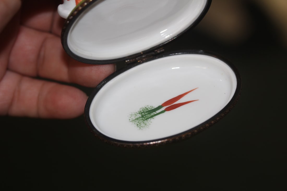 Limoges Rabbit Trinket Box - 5