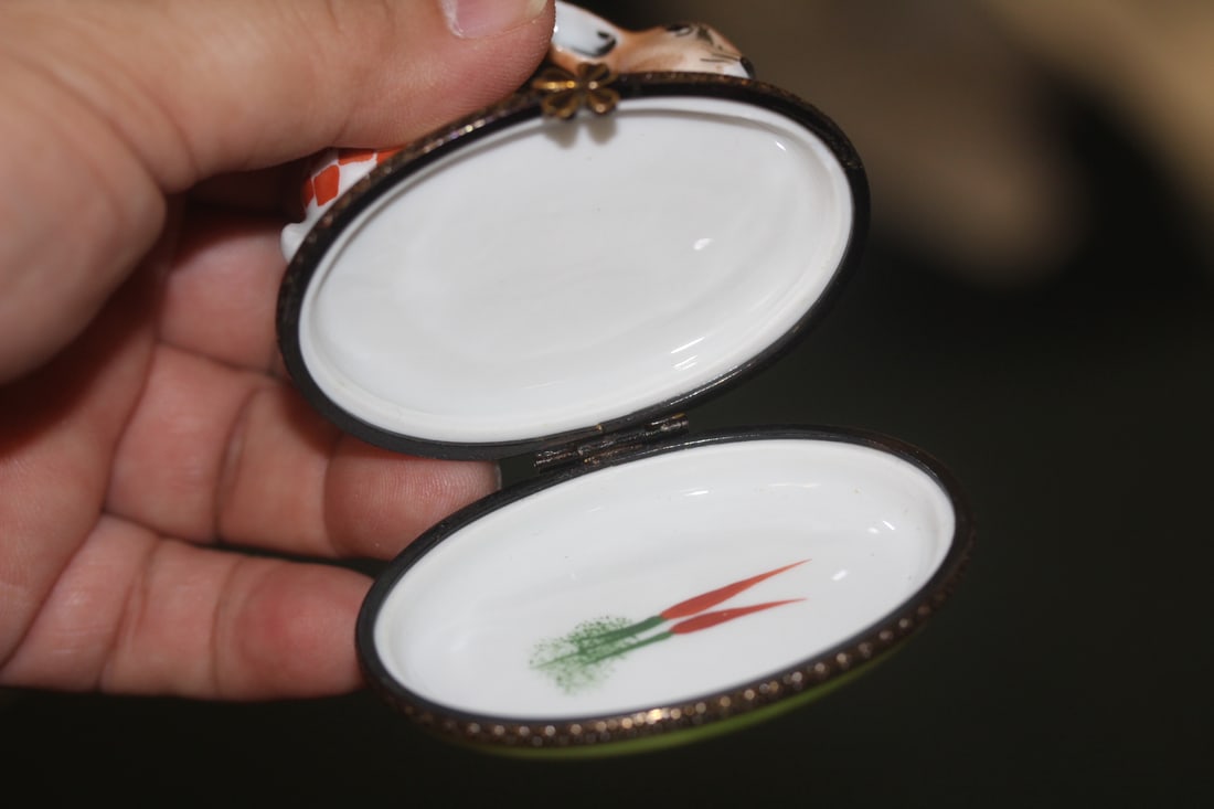 Limoges Rabbit Trinket Box - 6