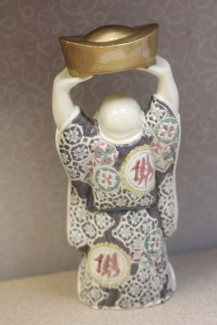 Signed resin buddha - 3