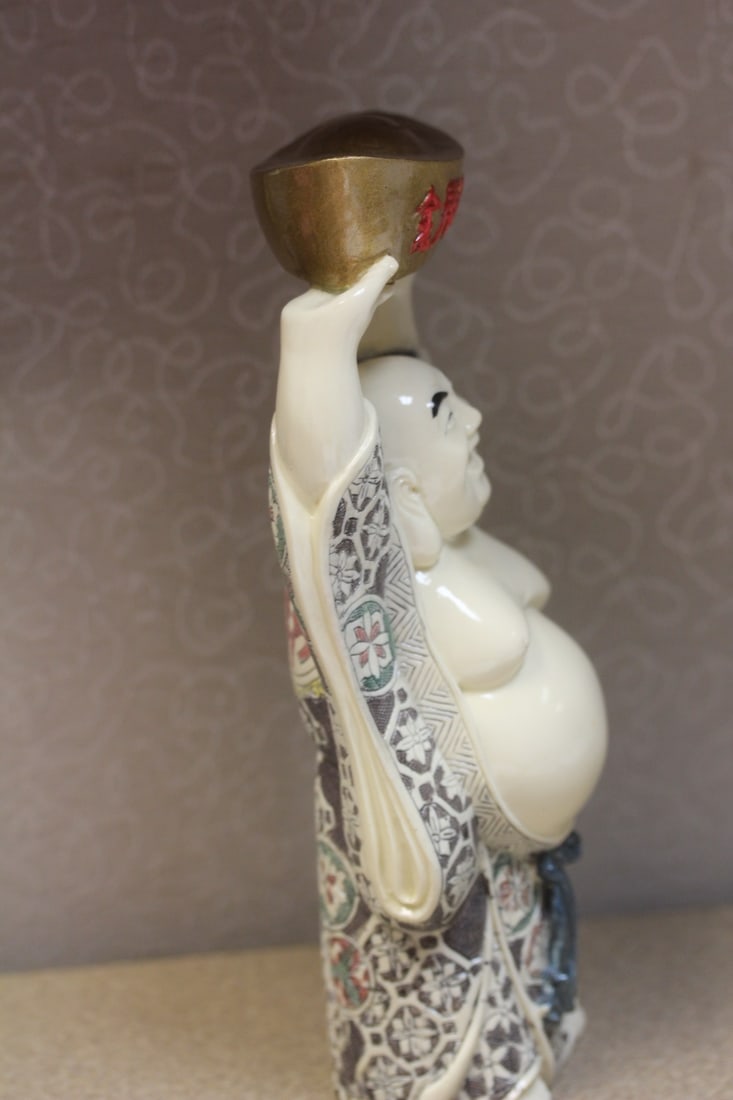 Signed resin buddha - 4