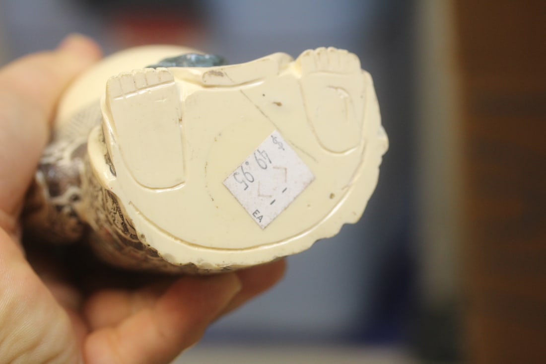 Signed resin buddha - 6