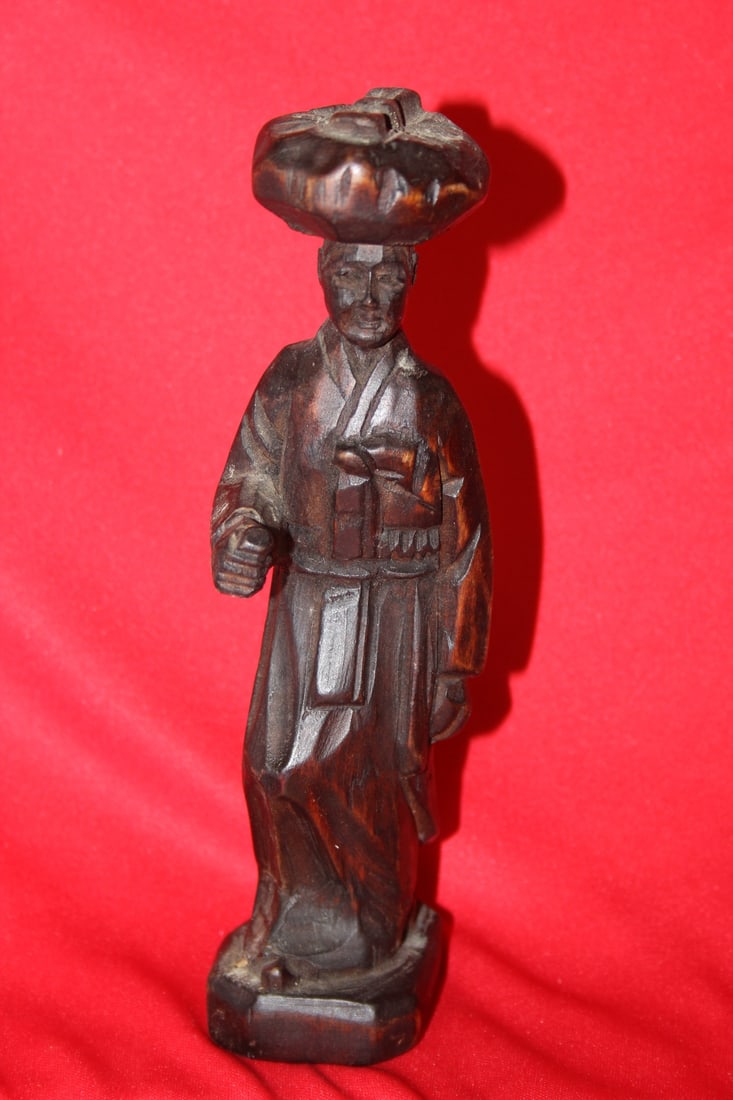 A Wooden Figurine: 7 5/8" tall