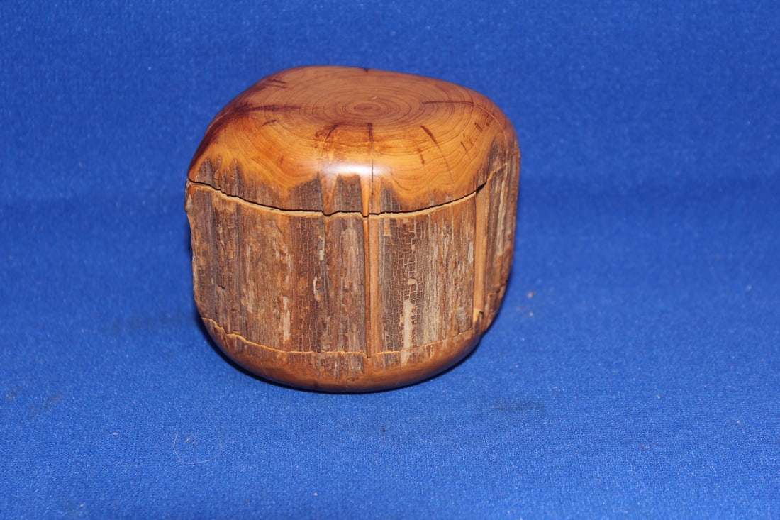 Root Wood Trinket Box: 2 3/4" tall
