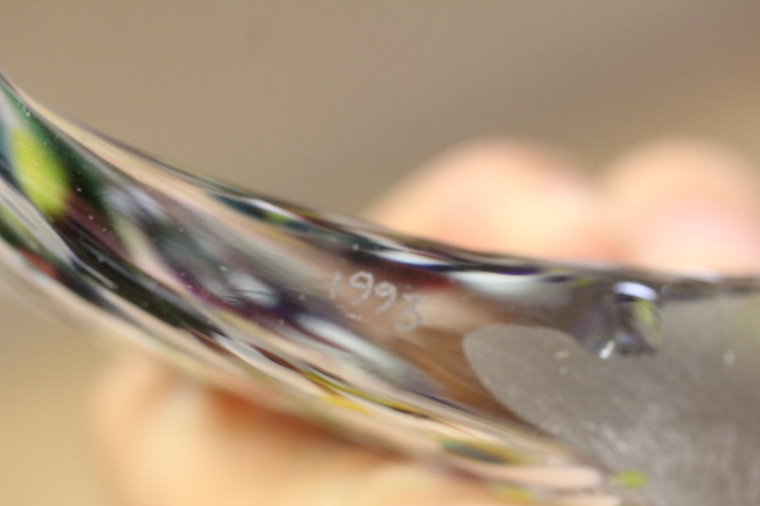 Signed glass fish - 6