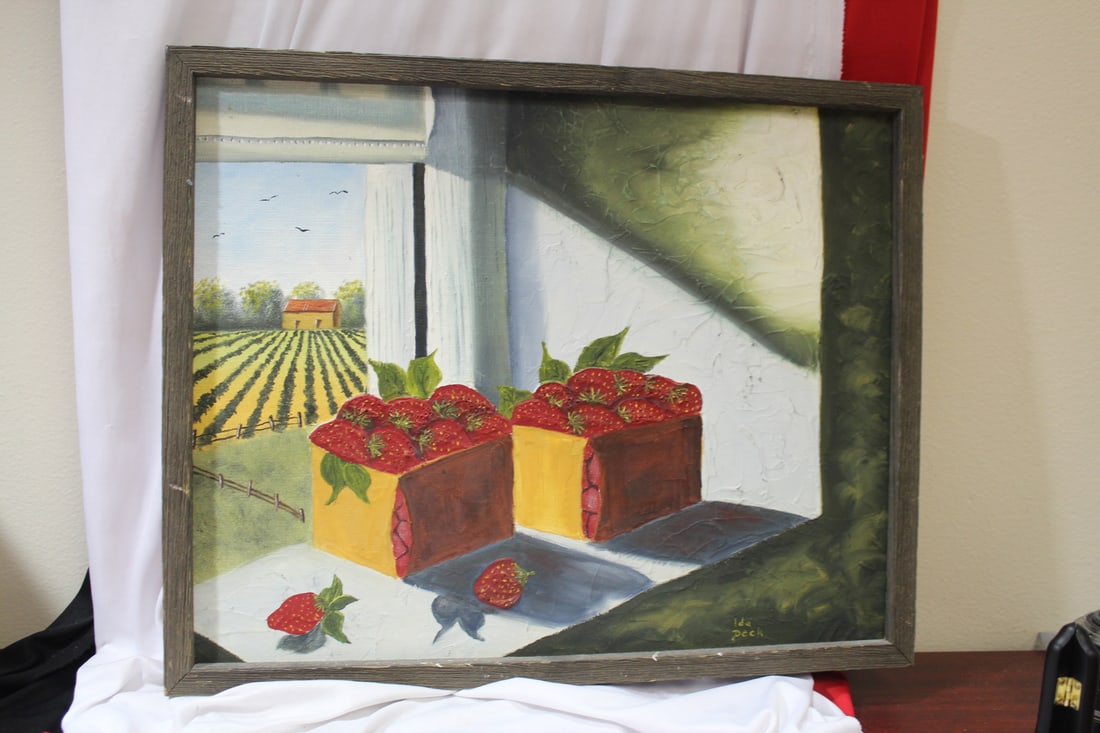 A Vintage Oil on Board: by Ida Deck - 21" x 16 3/4" - framed