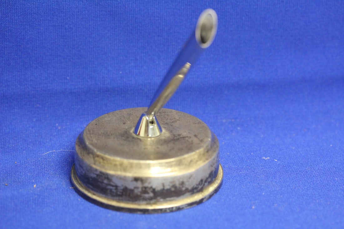 A Weighted Sterling Pen Holder: 3 1/4" in diameter