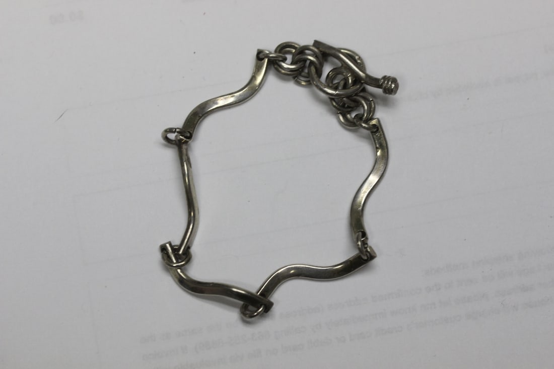 A Sterling Bracelet: Marked 925