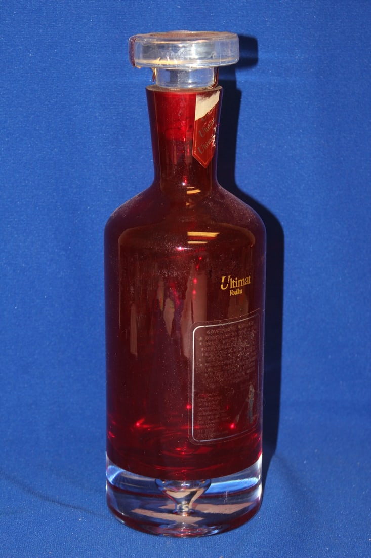 A Ruby Red Artglass Decanter - 2
