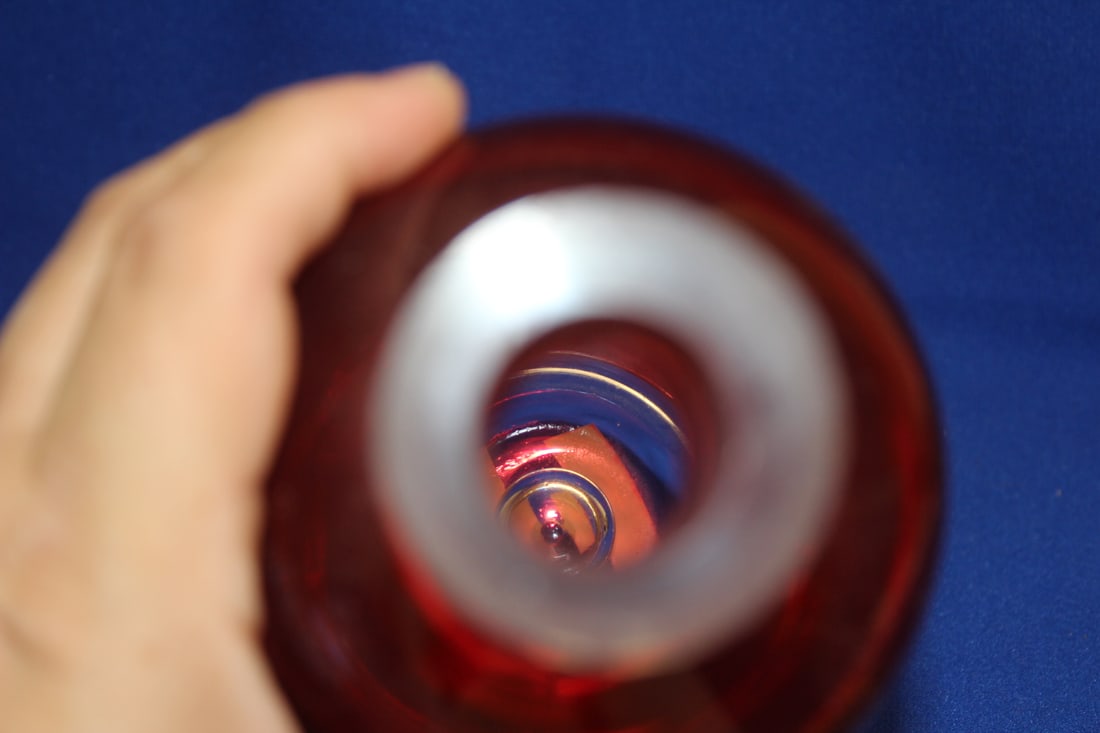 A Ruby Red Artglass Decanter - 8