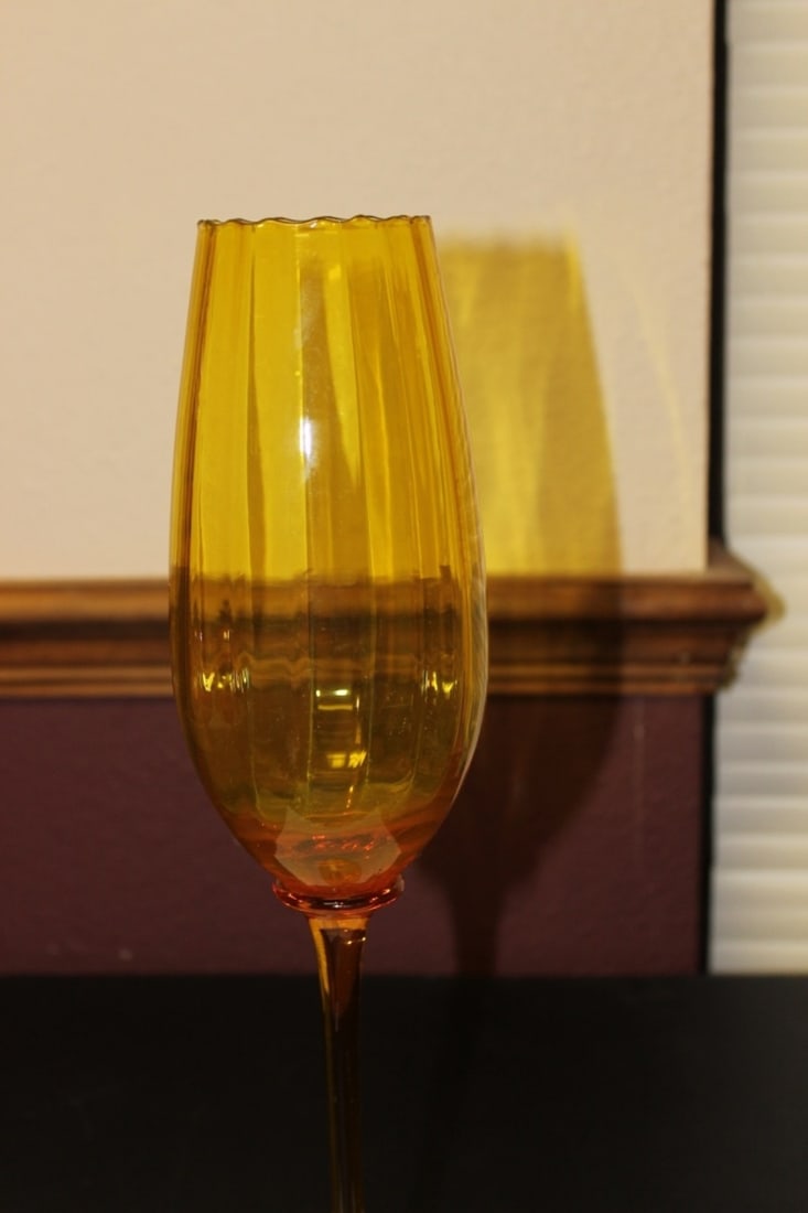 A Blenko (?) Tall Goblet - 2