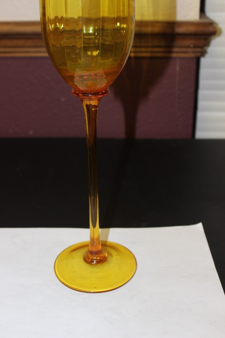 A Blenko (?) Tall Goblet - 3