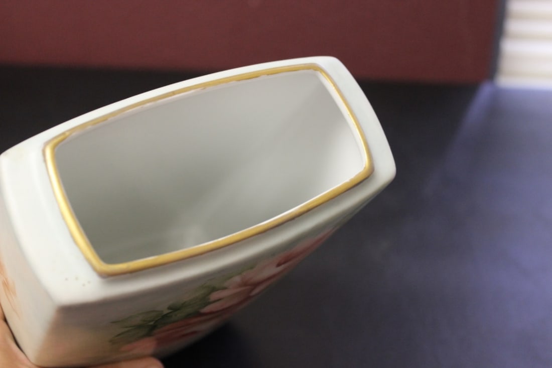 A Signed West Germany Rectangular Vase - 6