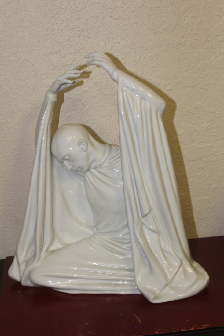 Rare Rosenthal Blanc de Chine Night Song: signed Waldemar Fritsch Rosenthal - blanc de chine night song - 12" tall by 10" wide