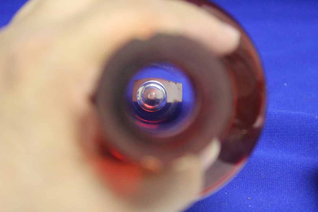 A Ruby Red Artglass Decanter - 7