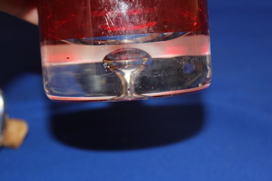 A Ruby Red Artglass Decanter - 8