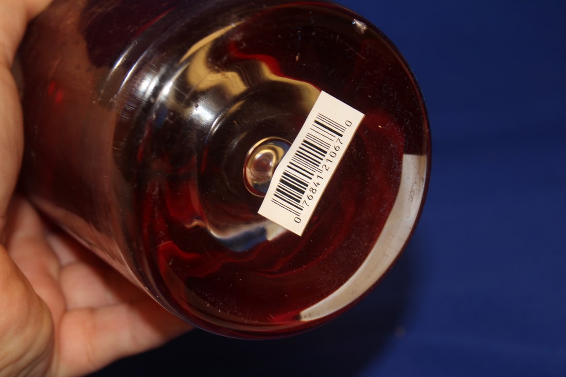 A Ruby Red Artglass Decanter - 9