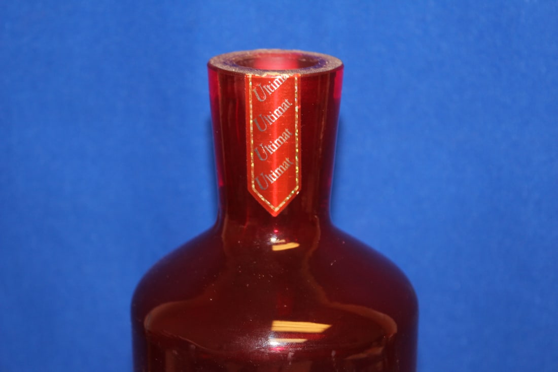 A Ruby Red Artglass Decanter - 4