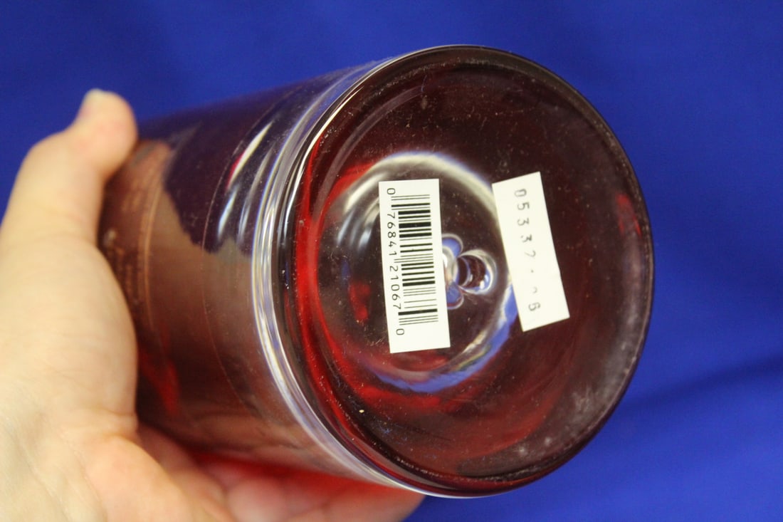 A Ruby Red Artglass Decanter - 9