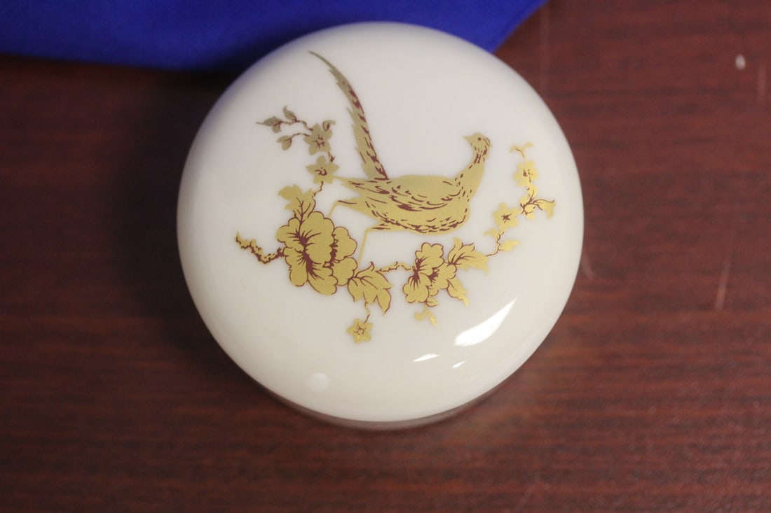 A Gorham Trinket Box: 2 1/2" in diameter