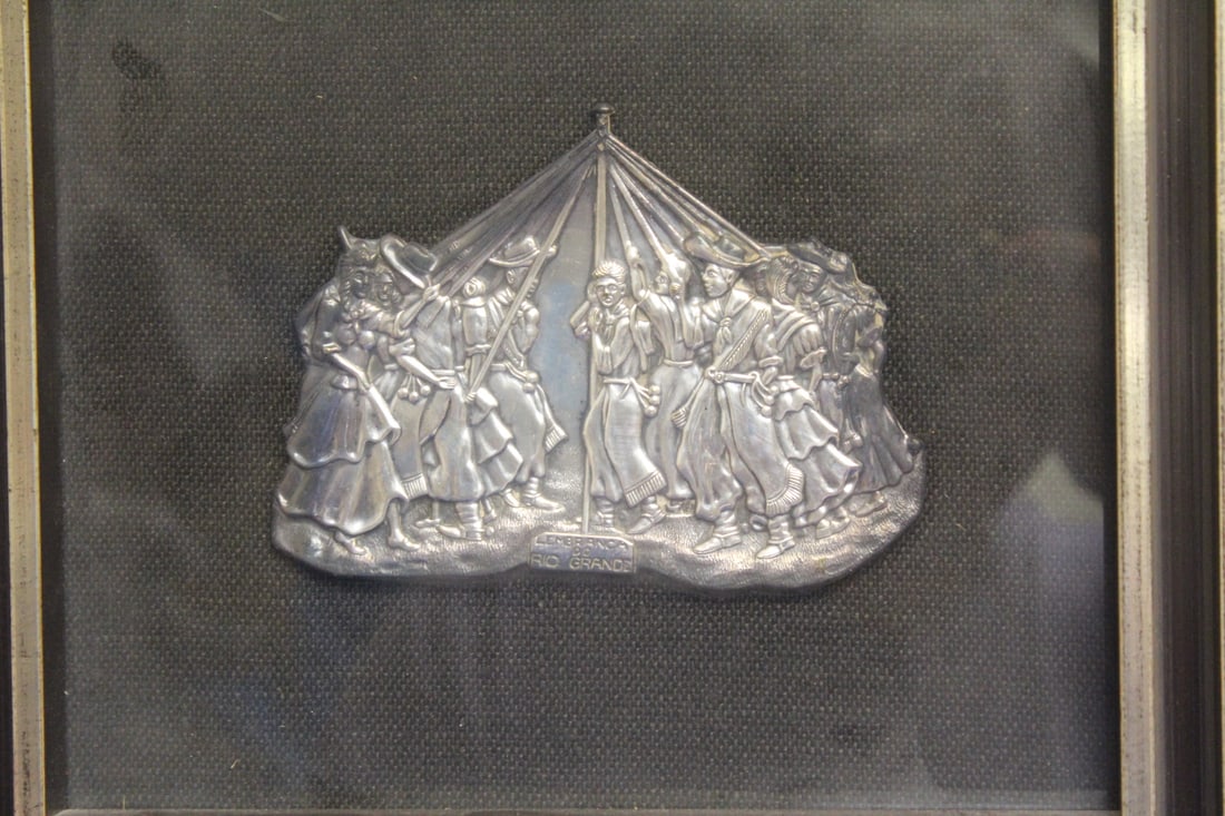 Judaic/Jewish Small Plaque: possibly sterling - framed - overall= 12" x 11"