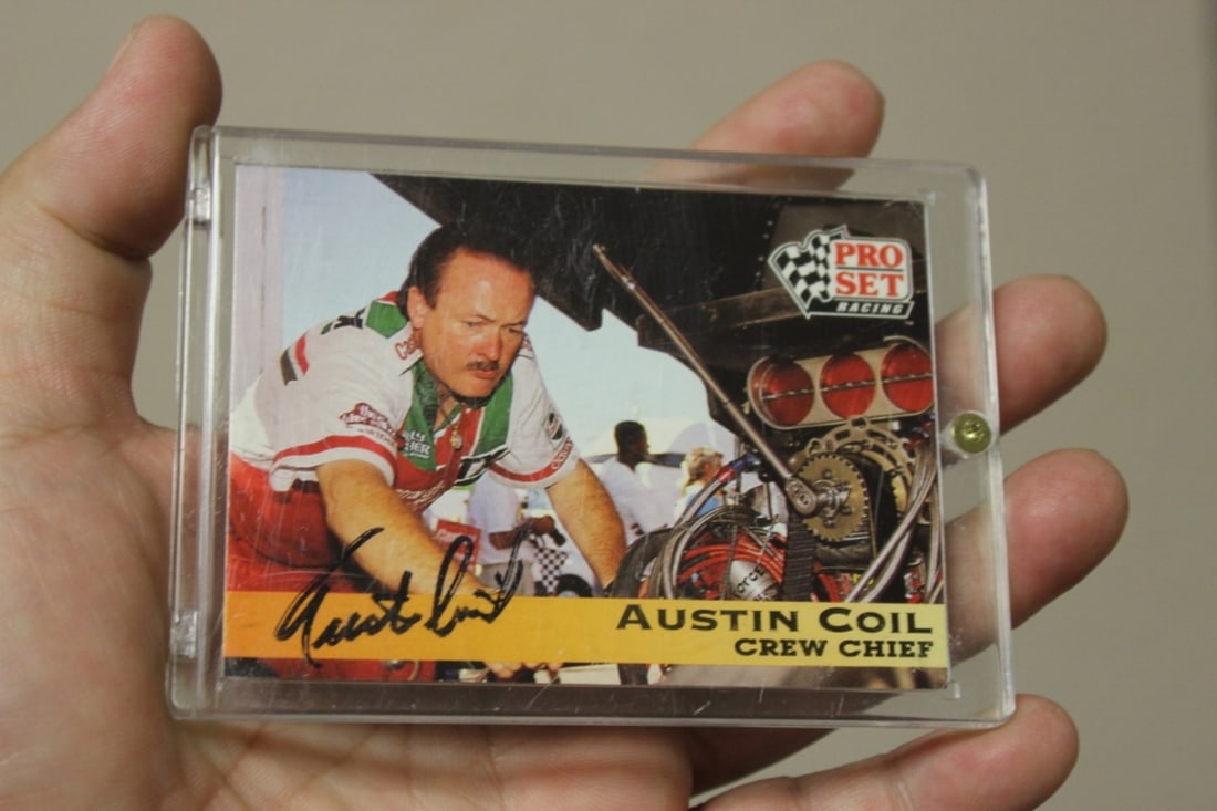 A Signed Austin Coil Nascar Card: Encapsulated