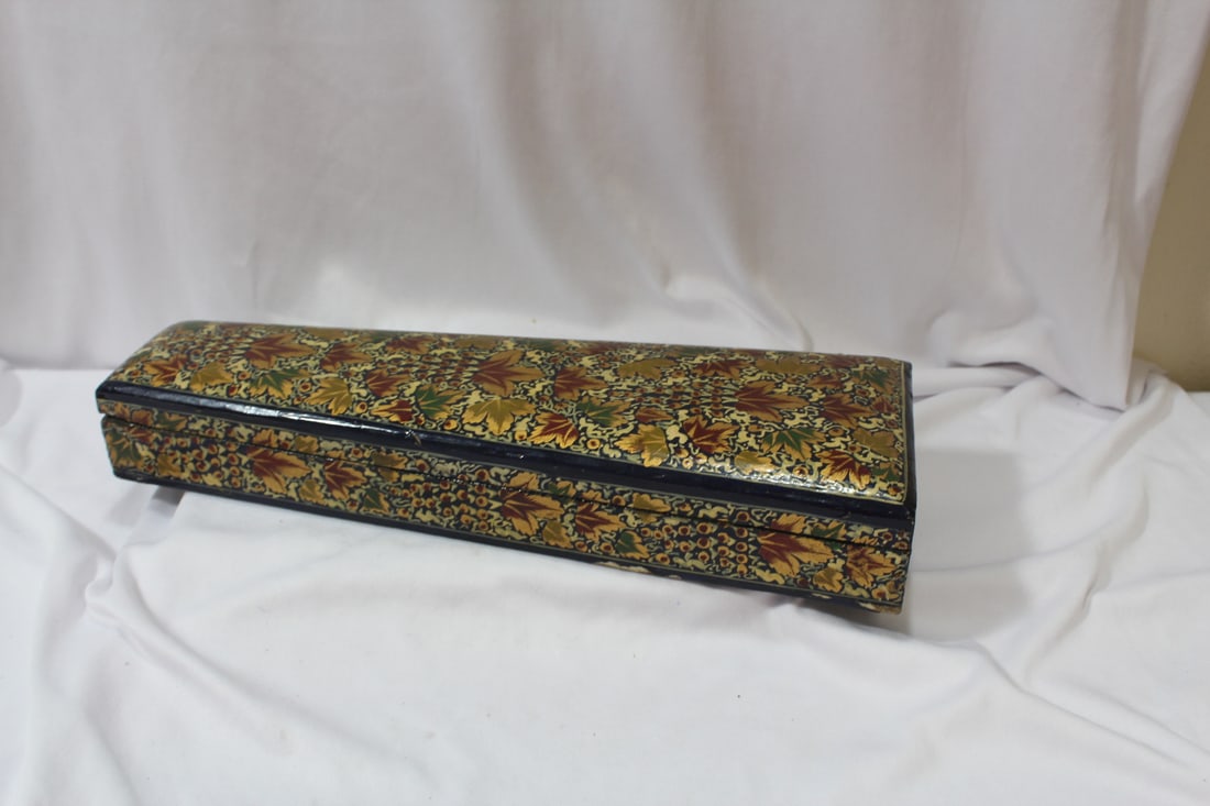 A Vintage Lacquer Box: 13 1/2" long