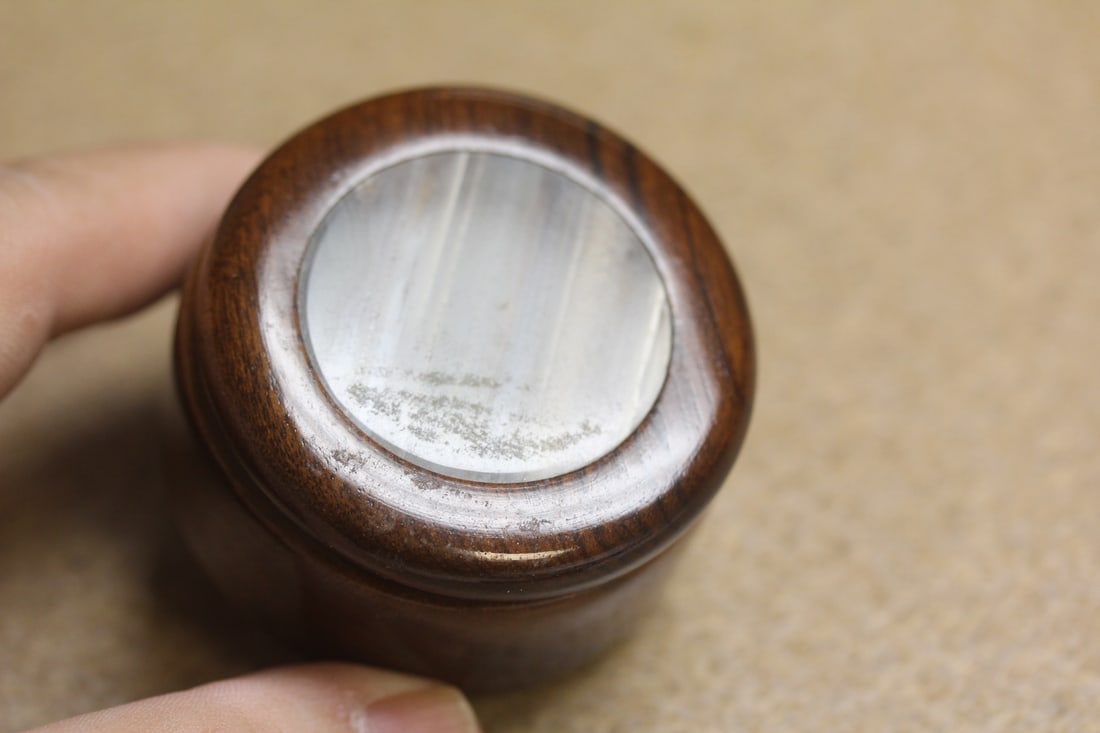 Wooden Trinket Box: 2 1/8" in diameter