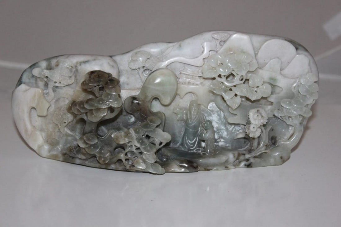 Chinese White Jade Boulder 3d: 9" x 4" approximately.