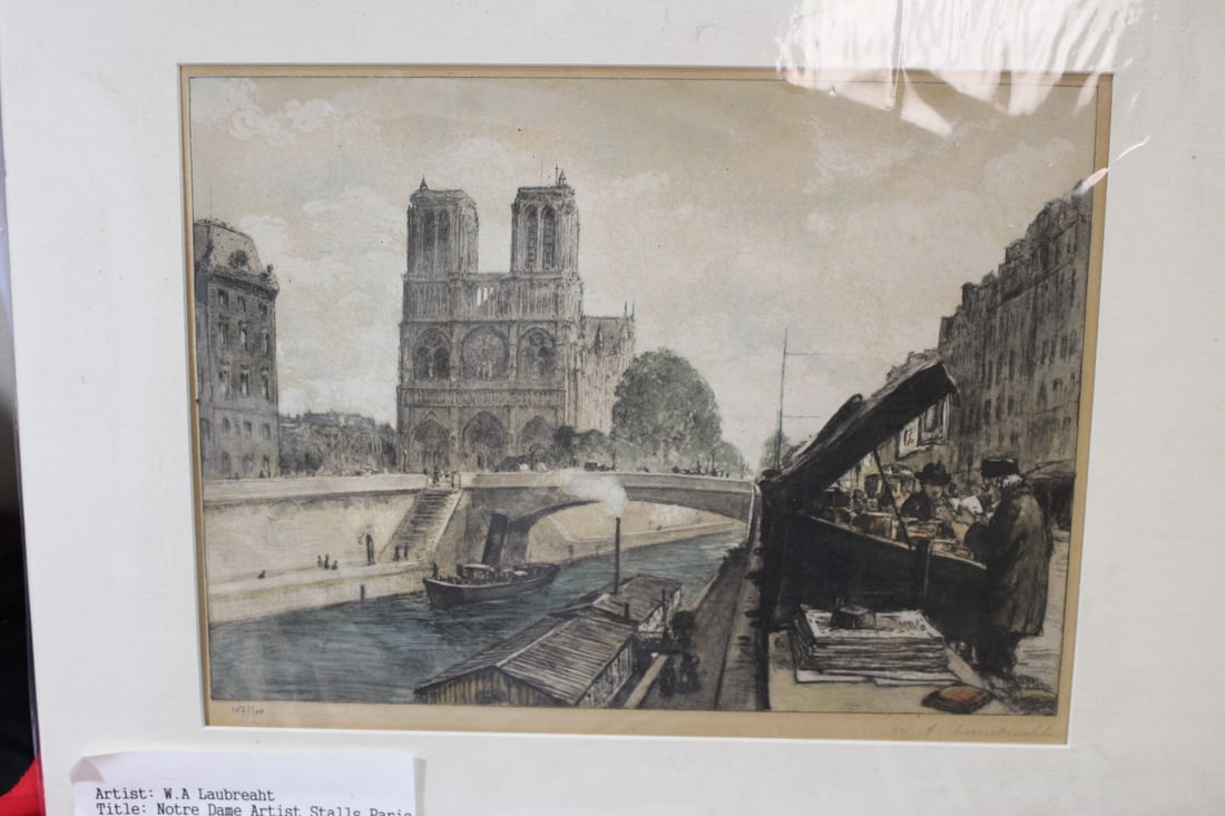 A William Alphonse Lambrecht Handcolored Etching (1 of 5)