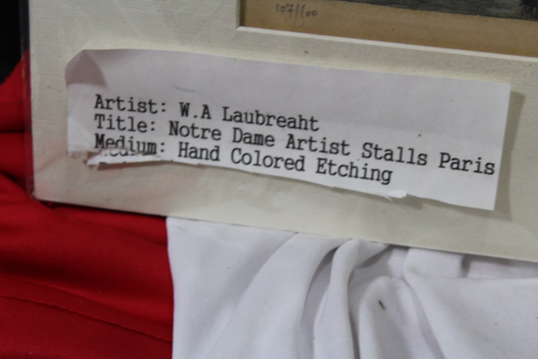 A William Alphonse Lambrecht Handcolored Etching - 2