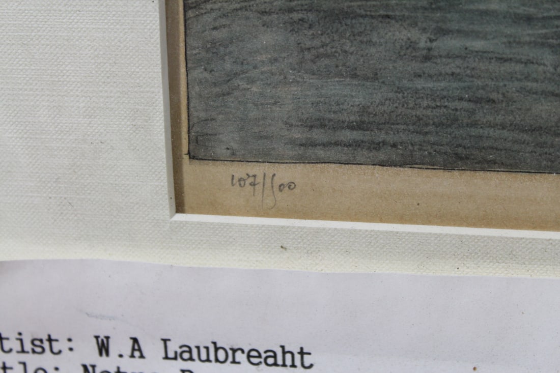 A William Alphonse Lambrecht Handcolored Etching - 3