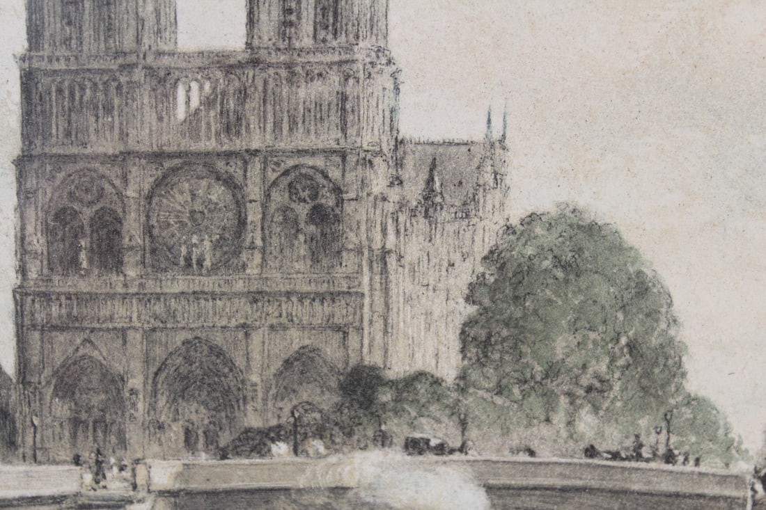 A William Alphonse Lambrecht Handcolored Etching - 5