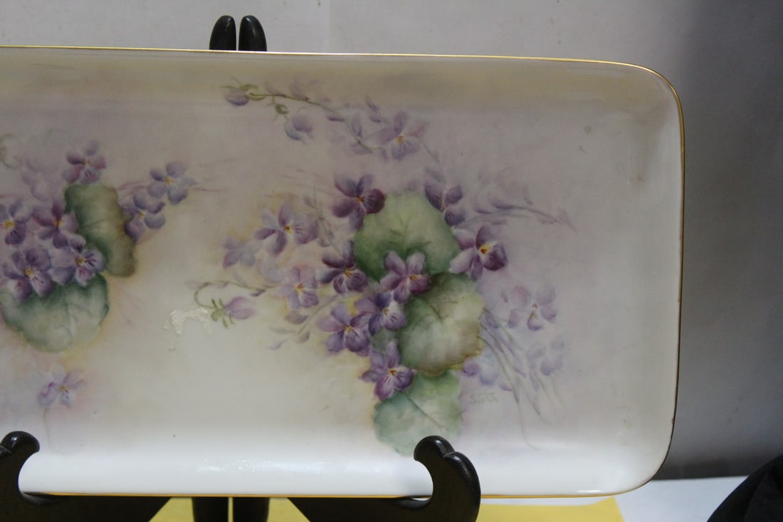 An Antique German Rectangular Tray - 2