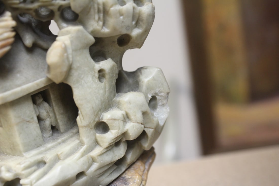 Large Soap Stone Mountain Scene - 2