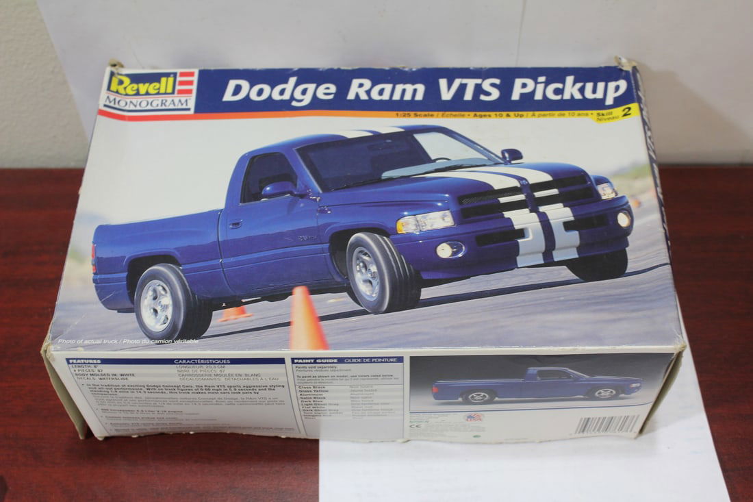A Revell Dodge Model Car Kit: as shown on photos