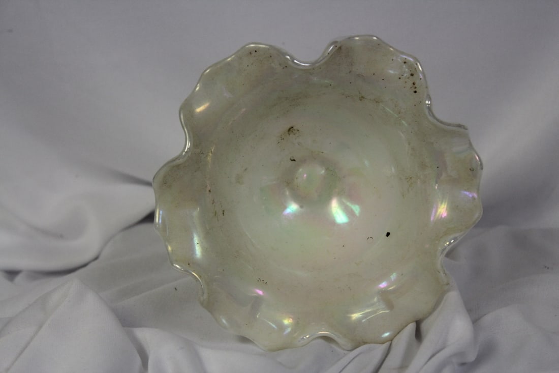 A Luster Glass Compote - 2