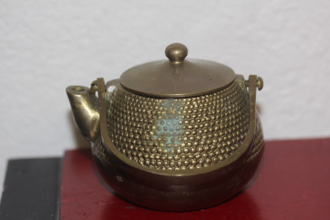 Small Brass Teapot: 3 3/8" across