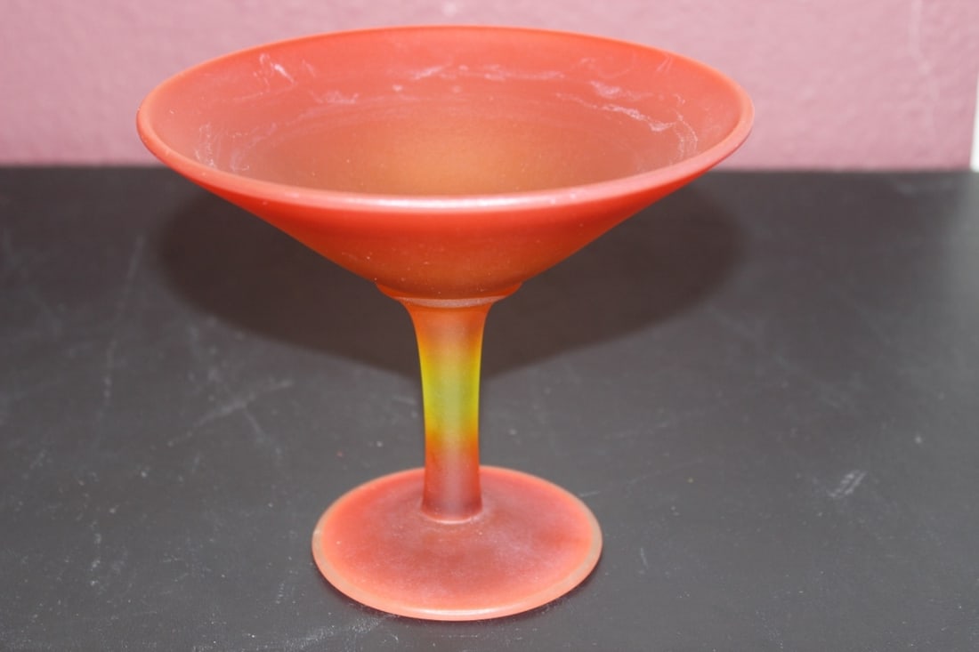 A Frost Art Glass Compote (1 of 5)