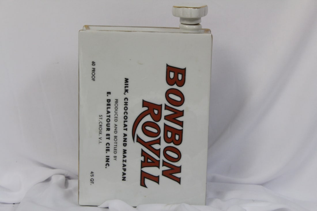 A BonBon Royal Liquor Bottle: Ceramic - unfortunately no liquor inside - 9 inches tall