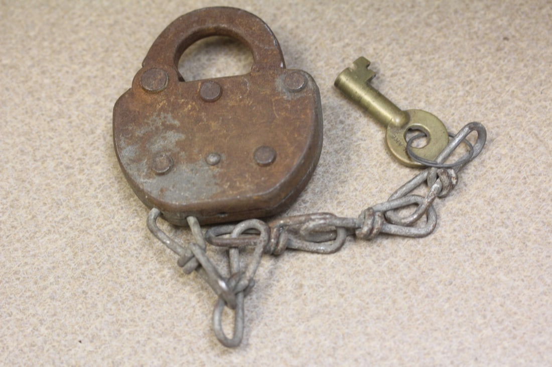Old Adlake Lock with Key - 2