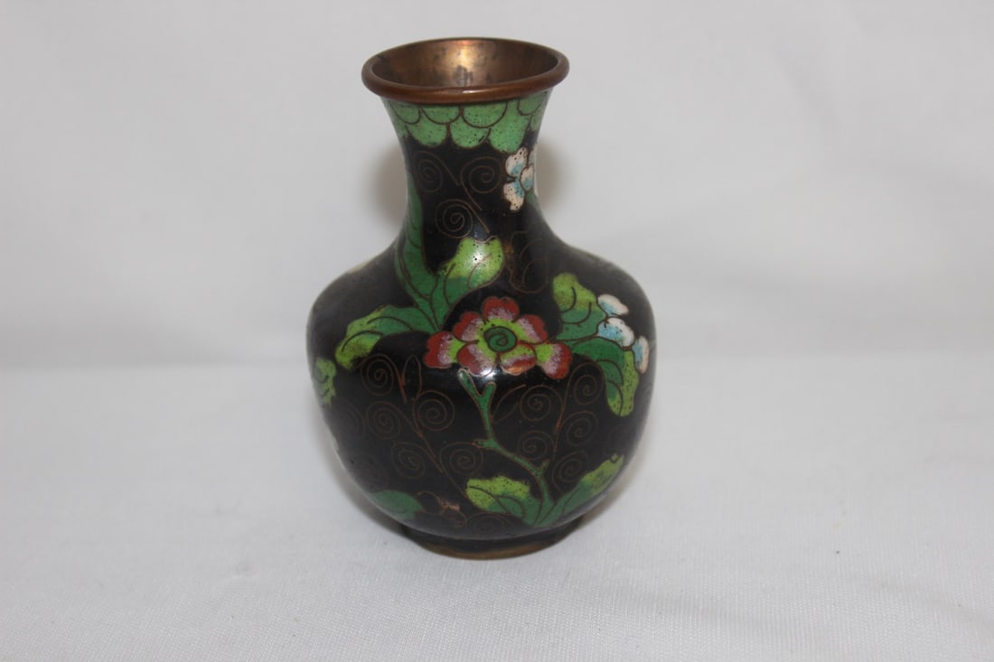 A Cloisonne Vase: marked China - 3 1/4" tall