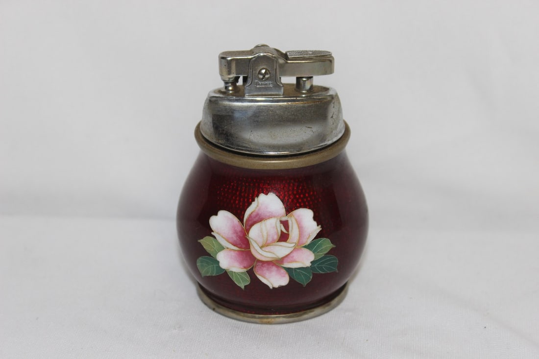 A Japanese Cloisonne Lighter: 3 1/2" tall