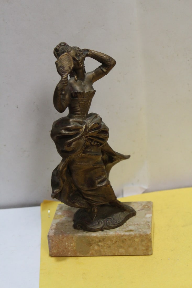 A Statue: composite material? - 7 1/4" tall - please note: loose on the base